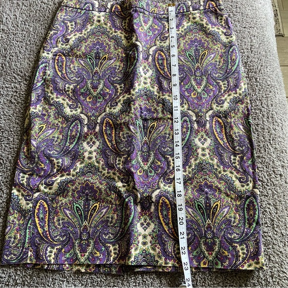J. Crew No. 2 Pencil Skirt in Royal Paisley - Picture 10 of 11